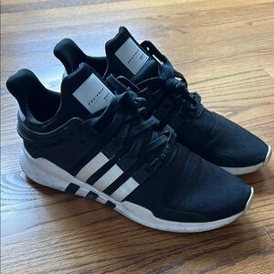 Adidas Men's Black and White Size 9.5 EQT Sneakers